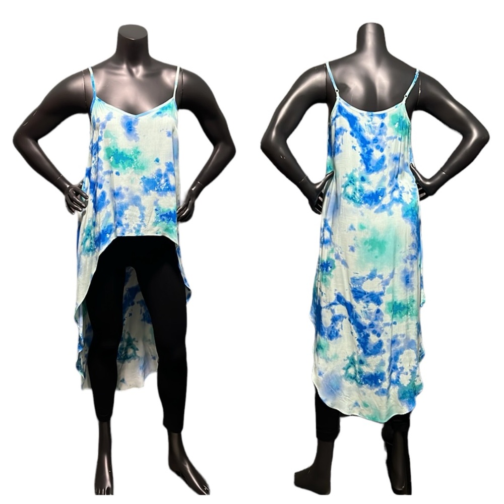 Forever 21 Lightweight Tie Dye Hi Low Tank Small